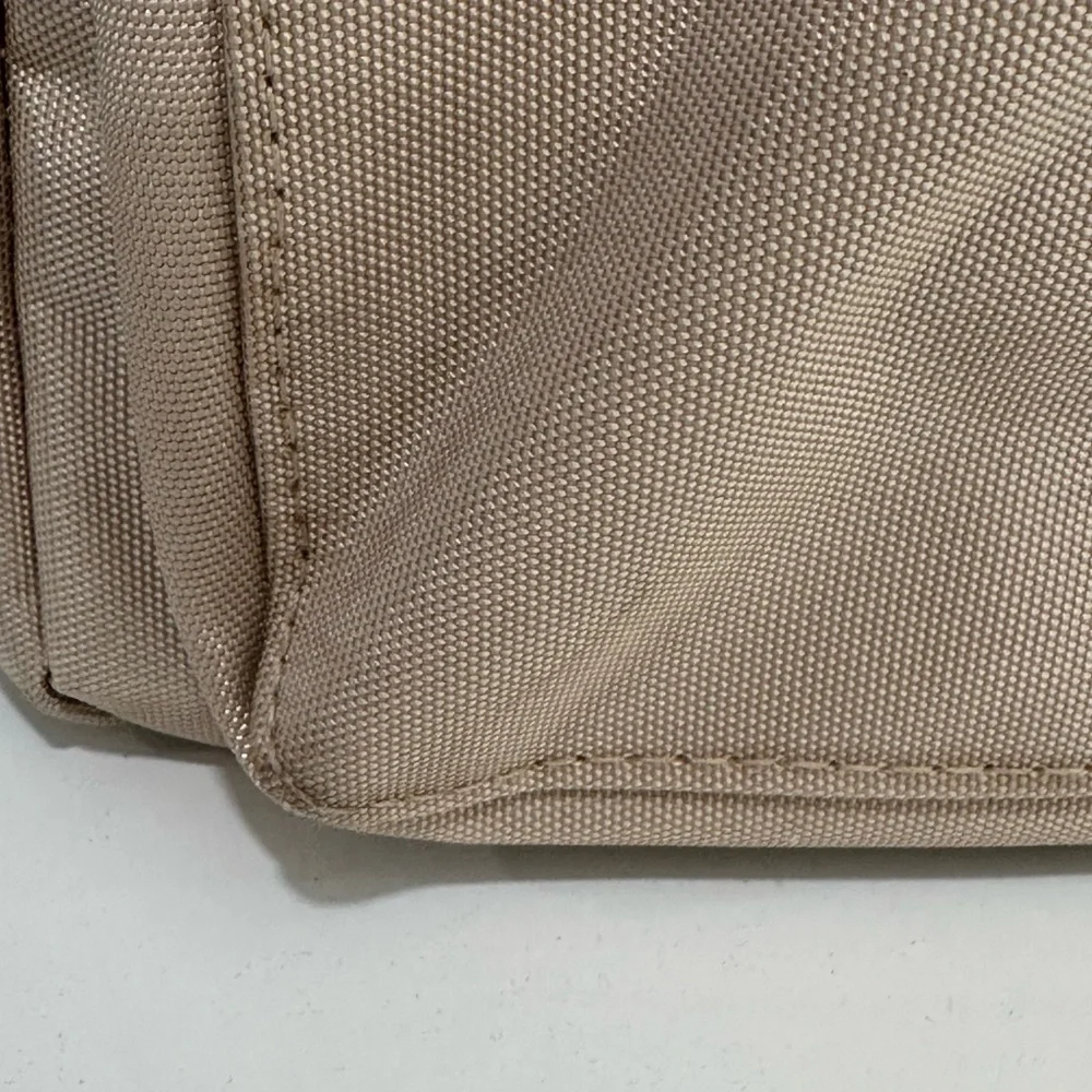 Calvin Klein Tan and Black Laptop Bag with Sturdy Fabric